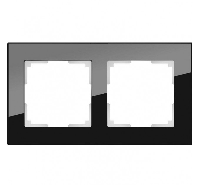 Рамка двухместная Werkel Favorit WL01-Frame-02 черная