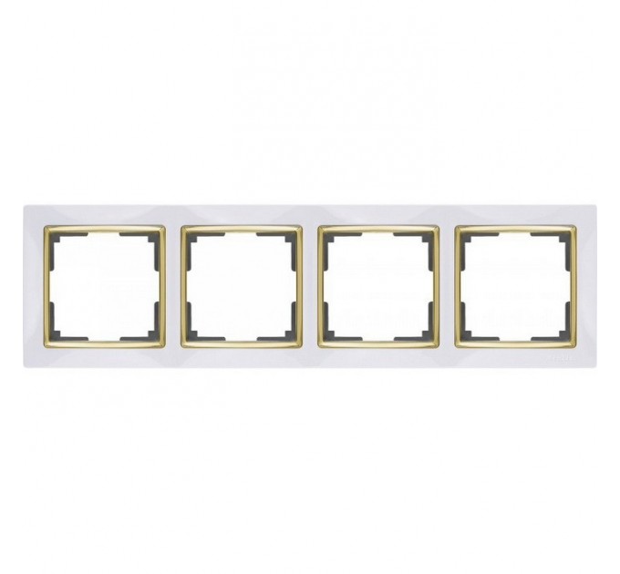 Рамка четырехместная Werkel Snabb WL03-Frame-04-white белая