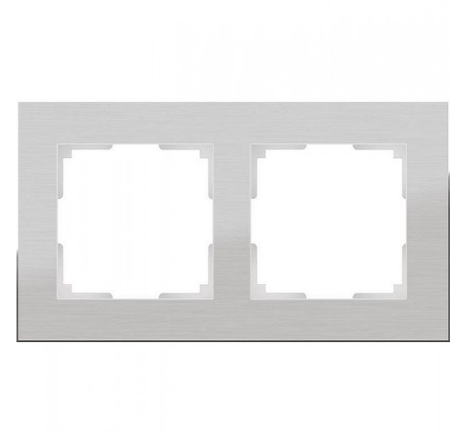 Рамка двухместная Werkel Aluminium WL11-Frame-02 алюминий