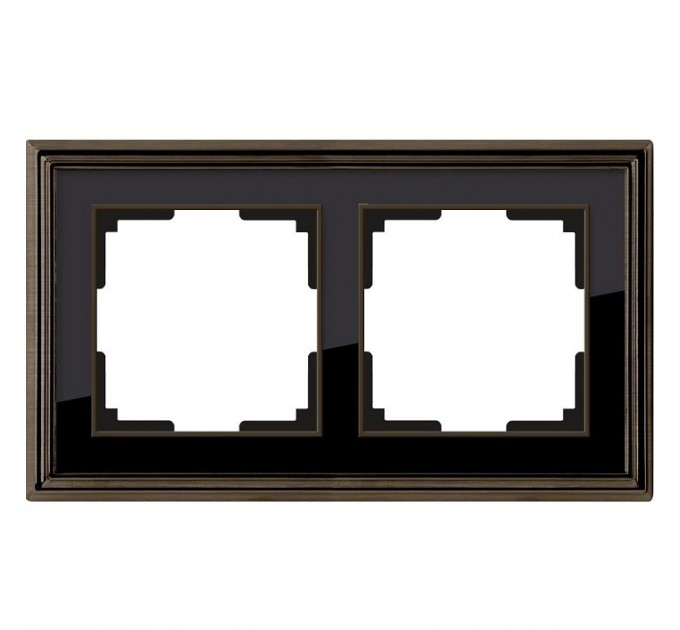 Рамка двухместная Werkel Palacio WL17-Frame-02 бронза/черный