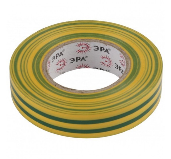 Изолента ПВХ Эра 43805/43799 15 мм желто-зеленая 20 м
