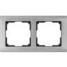 Рамка двухместная Werkel Metallic WL02-Frame-02 глянцевый никель