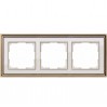 Рамка трехместная Werkel Palacio WL17-Frame-03 золото/белый