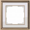 Рамка одноместная Werkel Palacio WL17-Frame-01 золото/белый