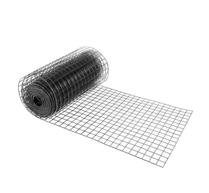 Сетка сварная черная 50x50x1,6мм, рулон 1,5x20м